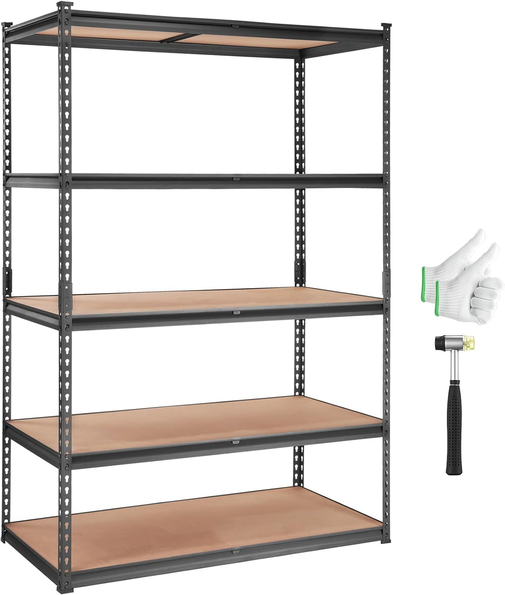 5-Tier Adjustable Heavy Duty Metal Garage Storage Shelving Unit