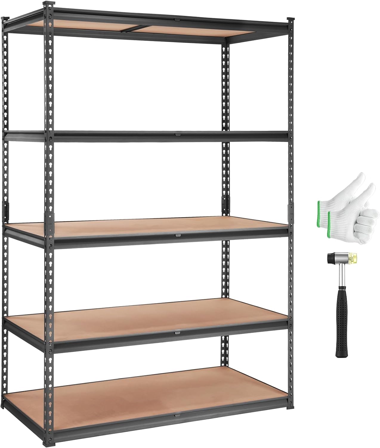 5-Tier Adjustable Heavy Duty Metal Garage Storage Shelving Unit