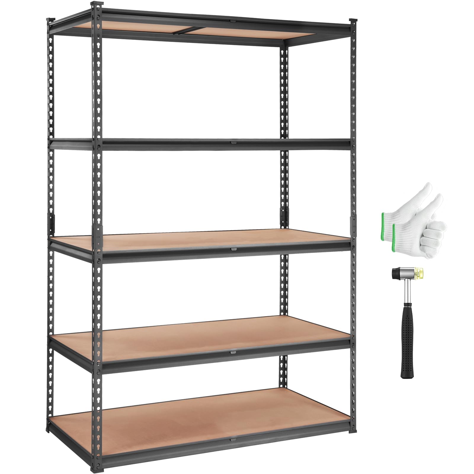 5-Tier Adjustable Heavy Duty Metal Garage Storage Shelving Unit