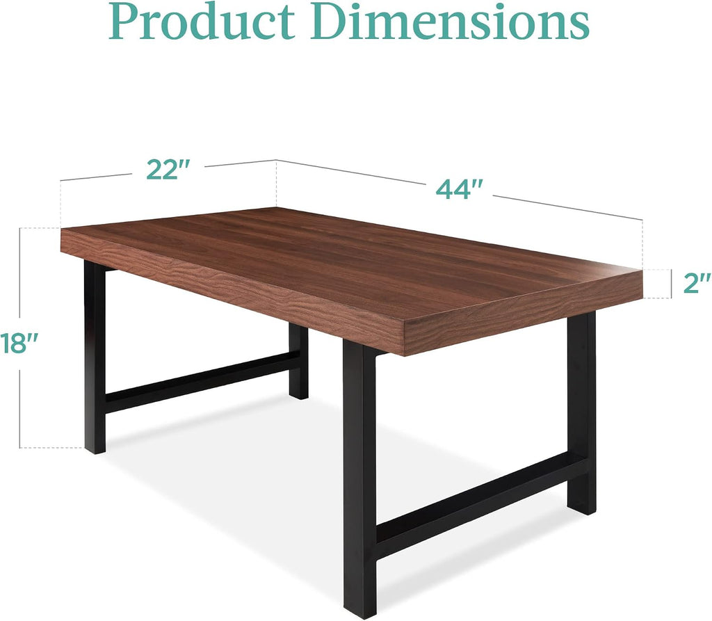 Brown Industrial Butcher Block Coffee Table
