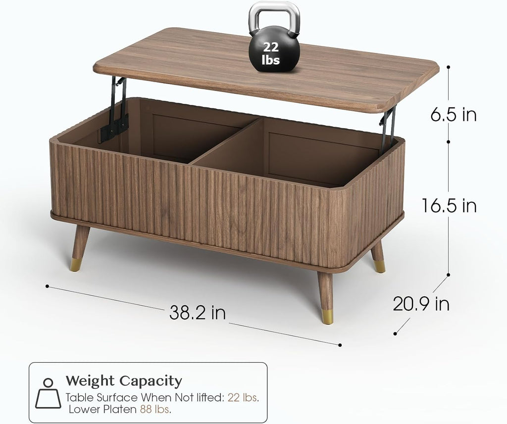 Walnut Lift Top Coffee Table