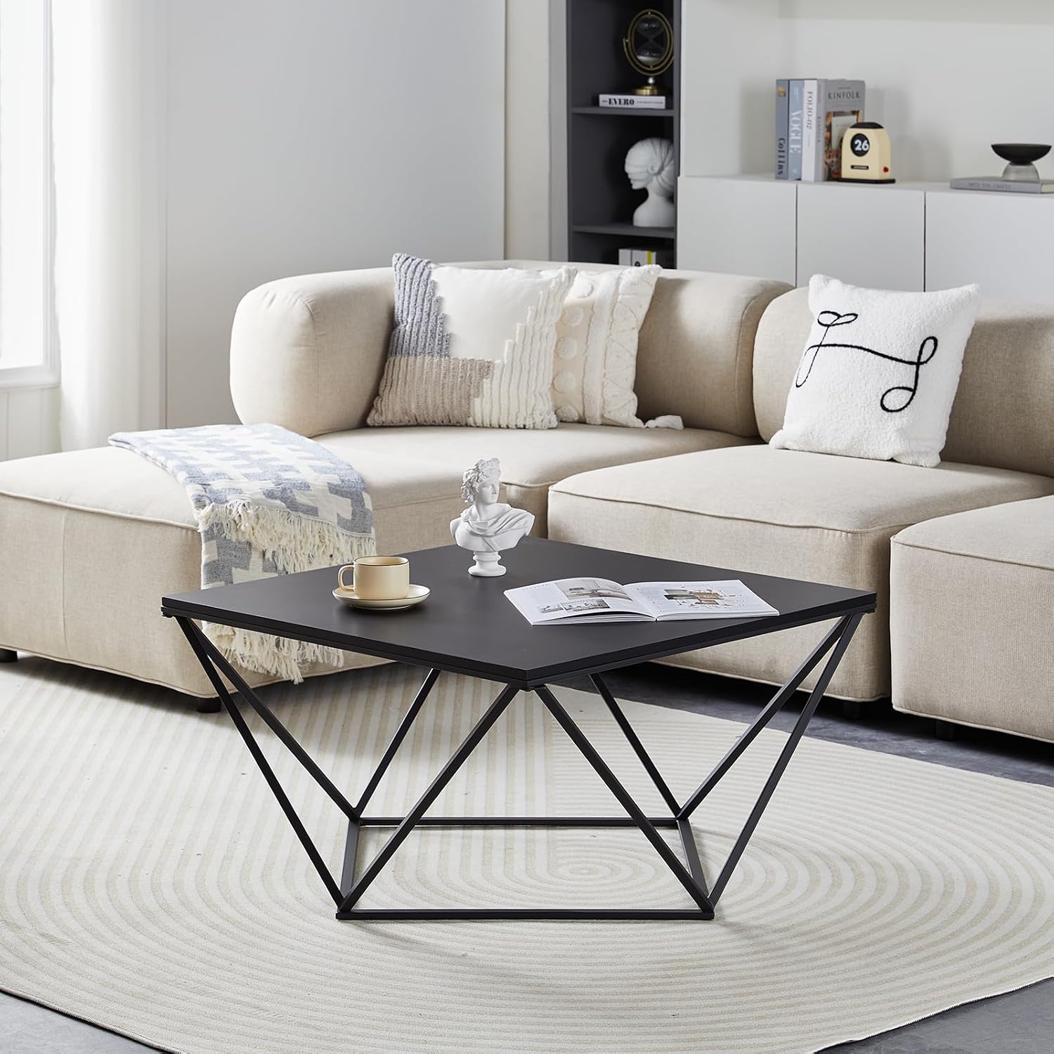 Rustic Brown Square Coffee Table