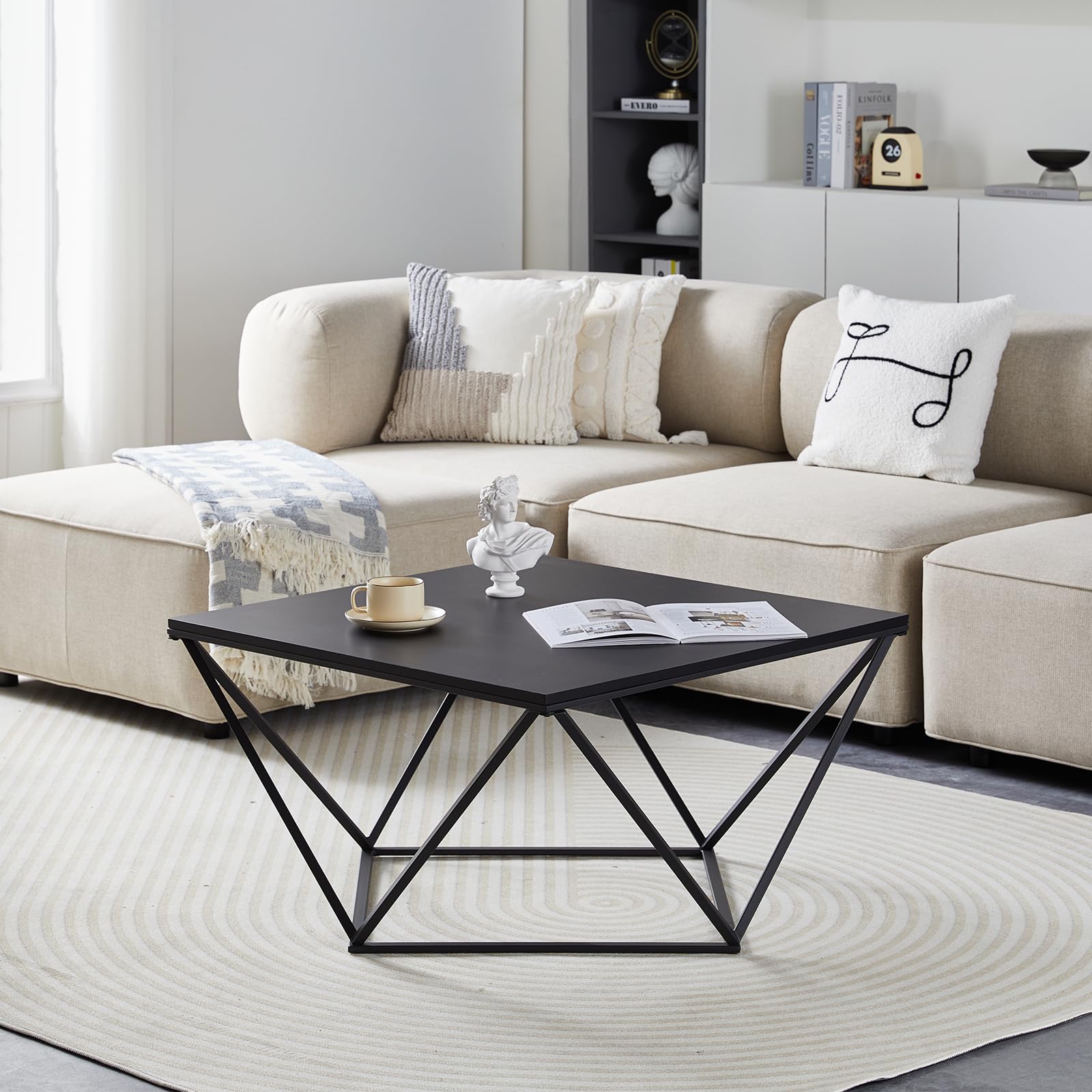 Rustic Brown Square Coffee Table