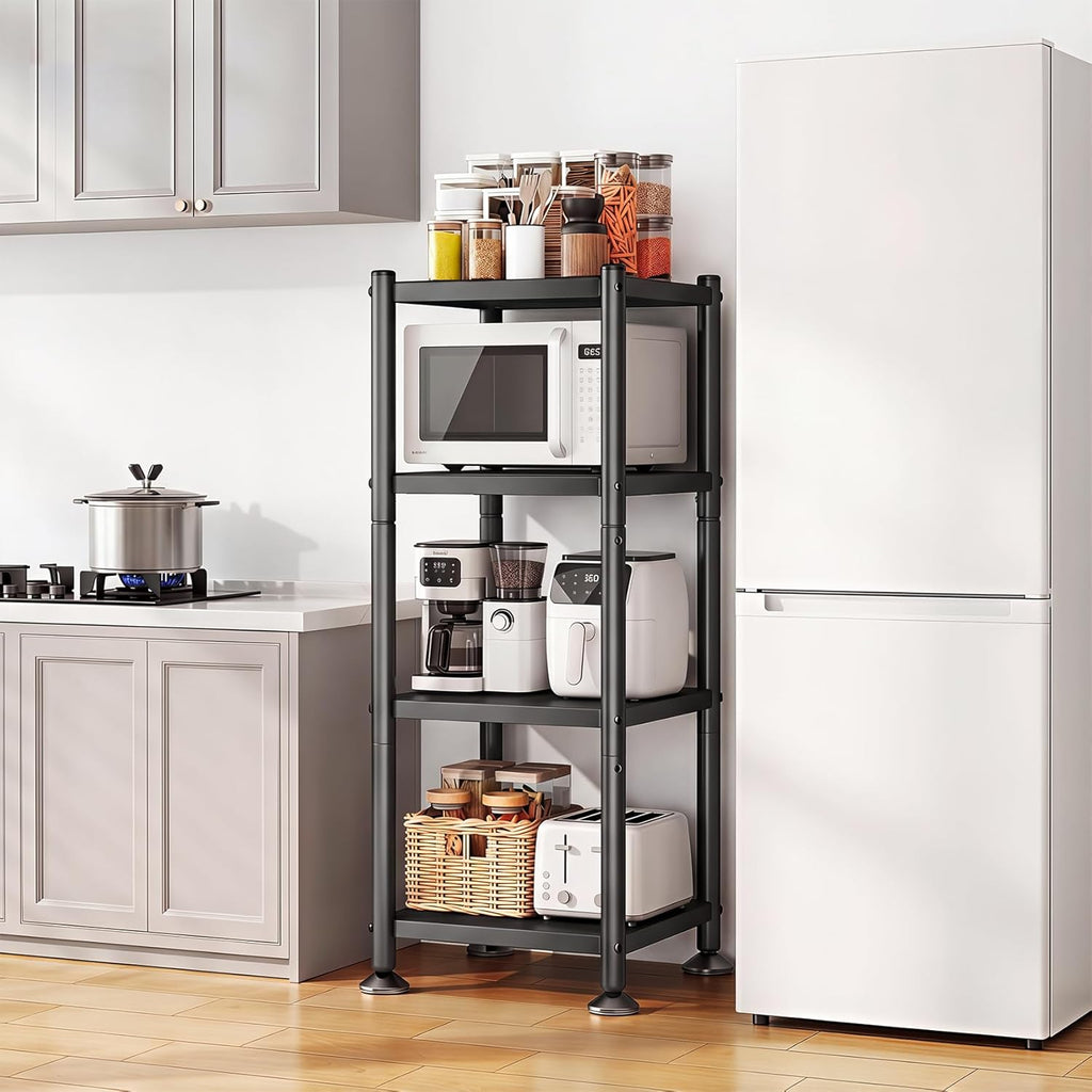 Wheeled Adjustable Metal 5-Tier Multi-Scene Storage Shelving Unit