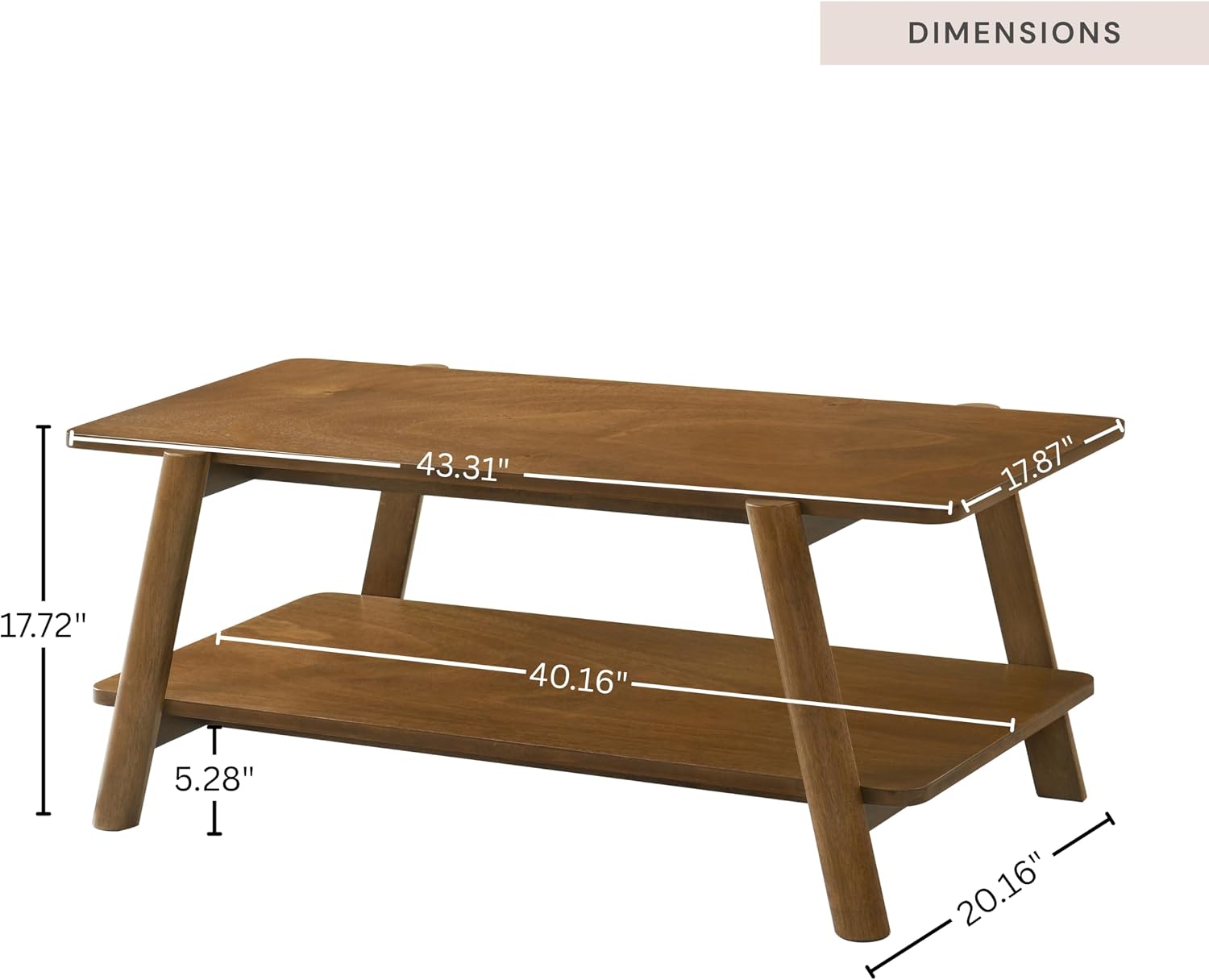 Walnut Mid-Century Coffee Table