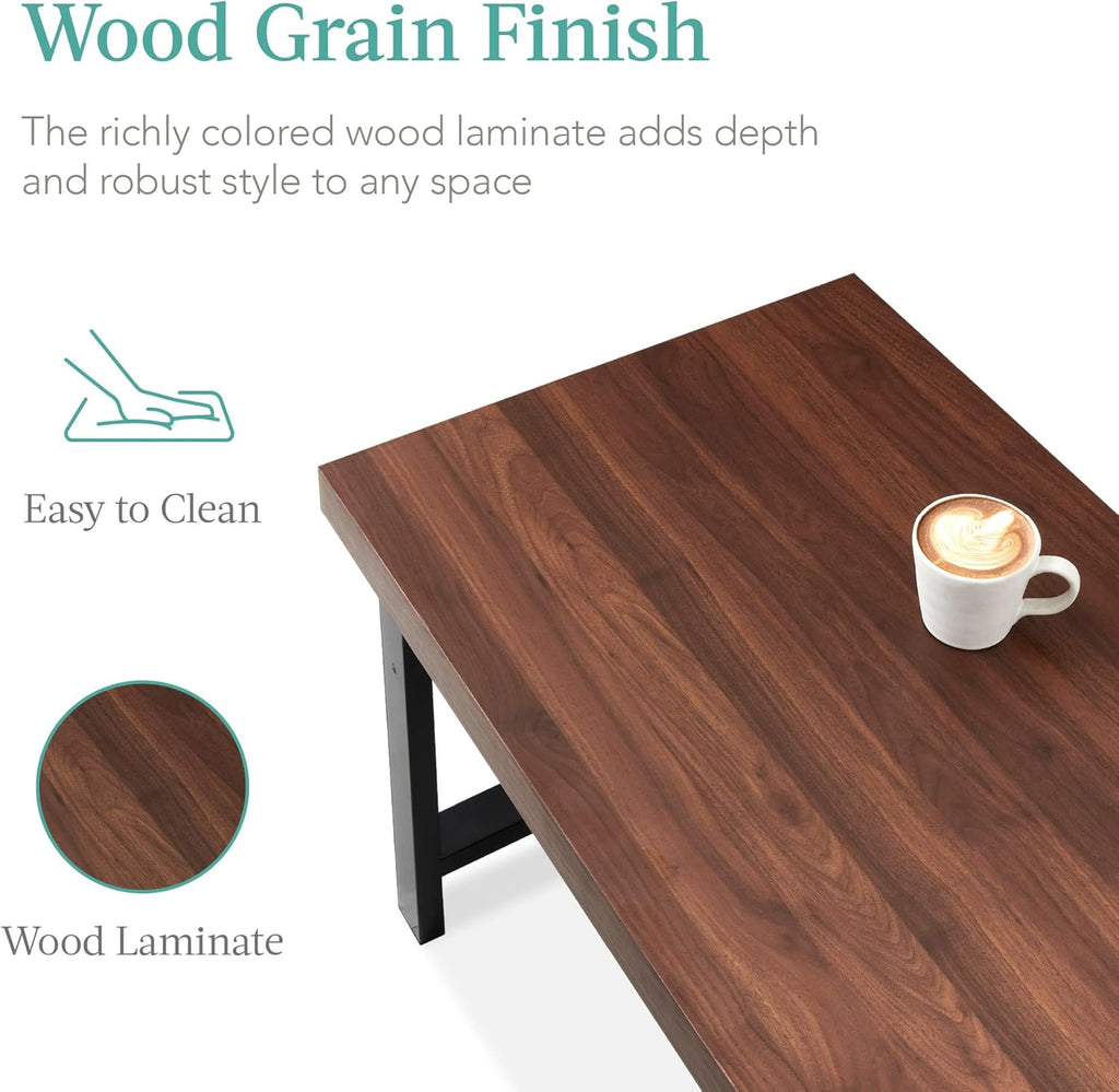 Brown Industrial Butcher Block Coffee Table