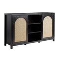 Walker Edison Sasha 70" Coastal Oak Reeded 4-Door Sideboard Buffet
