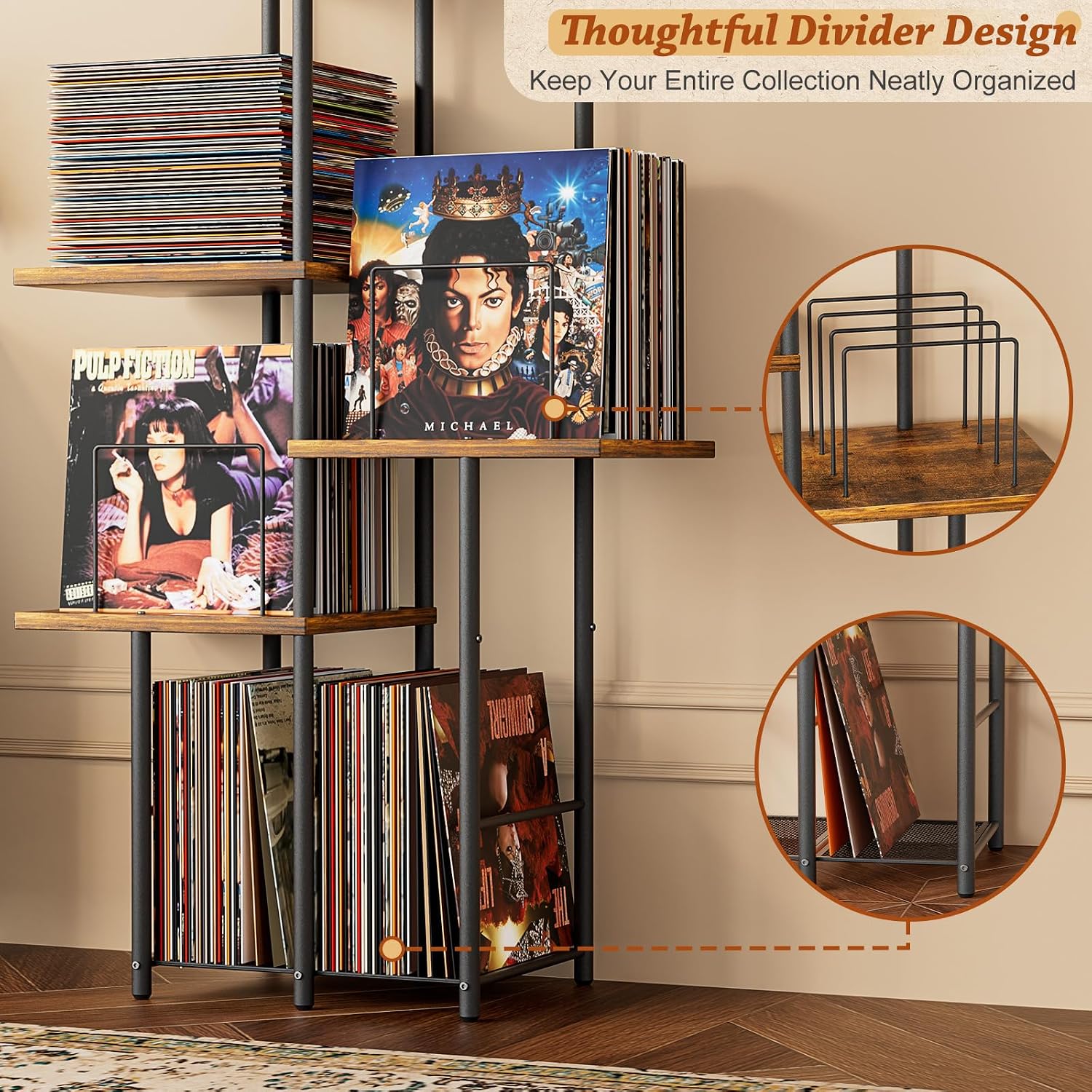 Mid-Century Modern Vintage Vinyl Record Player Storage Stand Cabinet