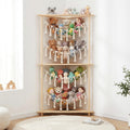 Boho Macrame 4-Tier Corner Stuffed Animal Storage Display Shelf