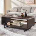 Natural Oak Curved Coffee Table