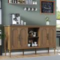 Green 59" Vintage Mid-Century 4-Door Sideboard TV Credenza