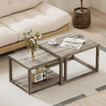 Grey Oak Farmhouse Nesting Tables