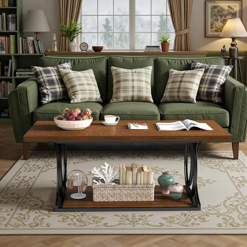 Arc Leg Industrial Storage Coffee Table