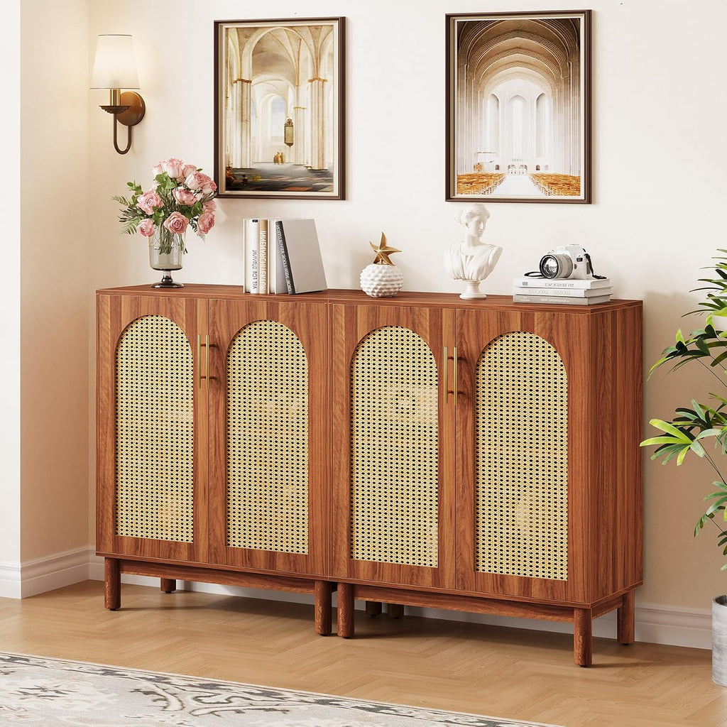 59 Inch 4-Door Modern Storage Sideboard Cabinet