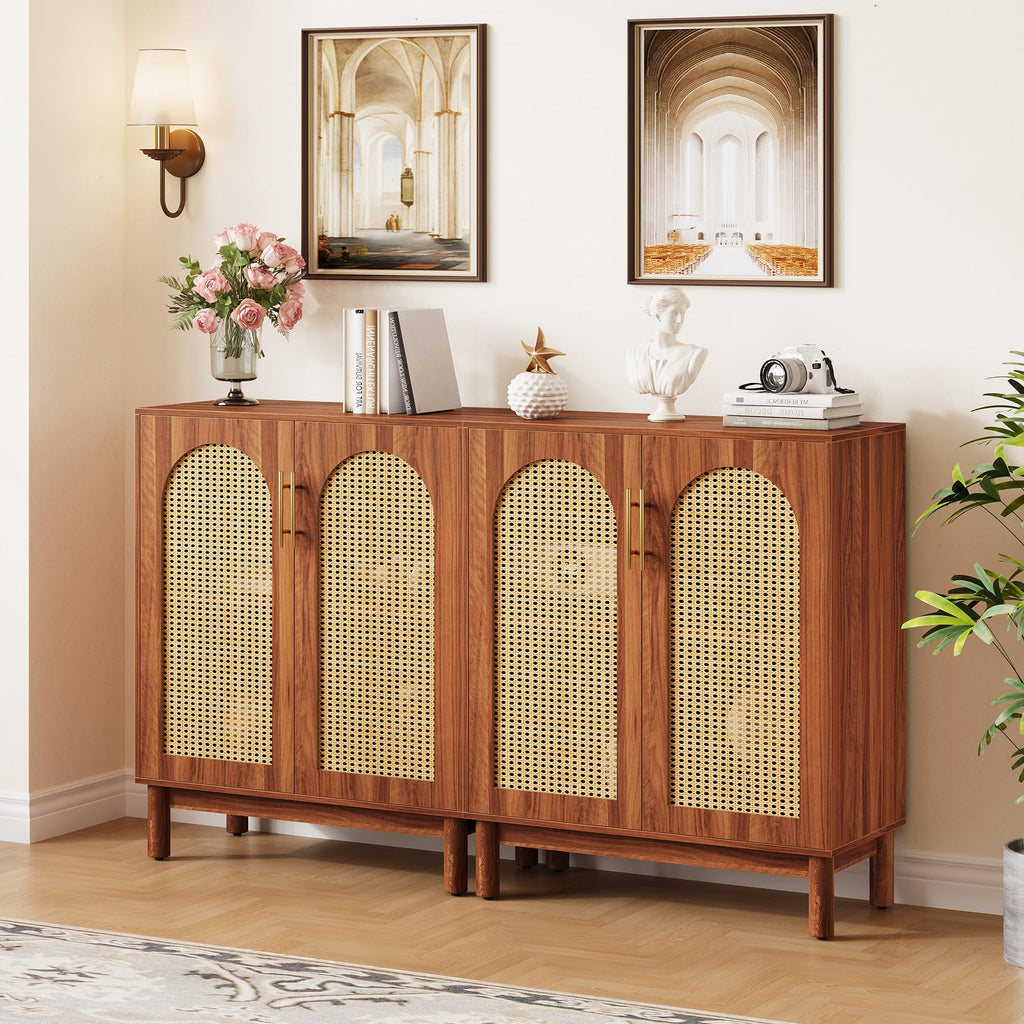 59 Inch 4-Door Modern Storage Sideboard Cabinet