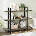 Rustic Wide 4-Tier Heavy Duty Industrial Open Display Bookcase