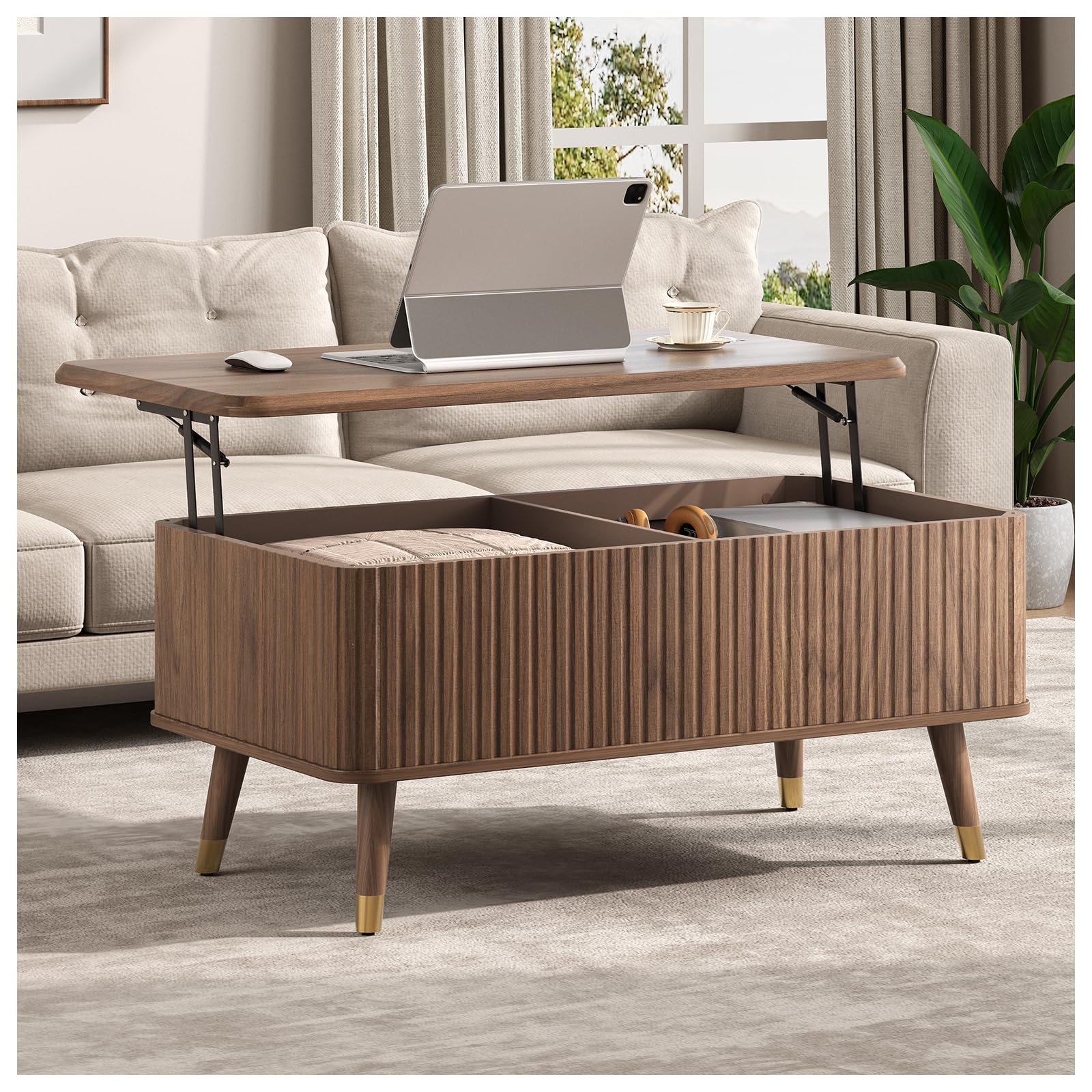 Walnut Lift Top Coffee Table