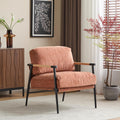 Orange Wood Arm Accent Chair