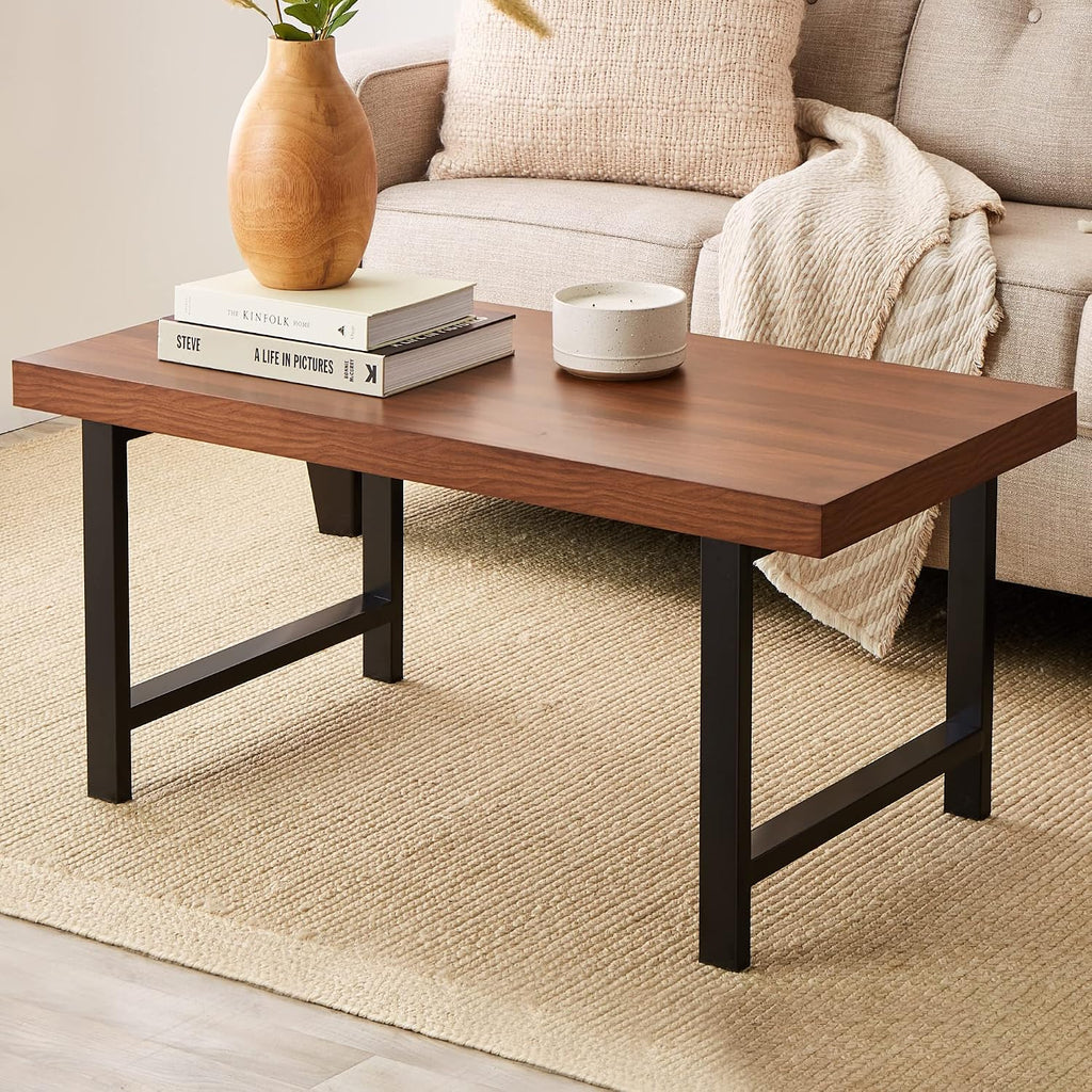 Brown Industrial Butcher Block Coffee Table