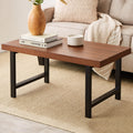 Brown Industrial Butcher Block Coffee Table